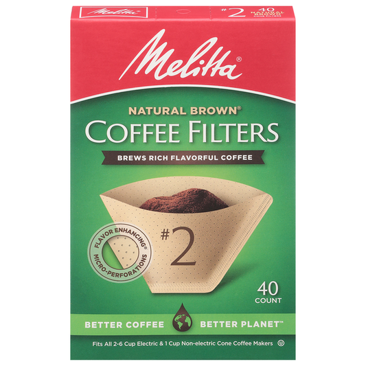 Melitta Coffee Filters, Natural Brown, No. 2