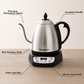 Bonavita Classic 1.0L Gooseneck Precision Temperature Electric Kettle| Coffee Brew and Tea, 1200 Watt, LED Panel, Stainless Steel